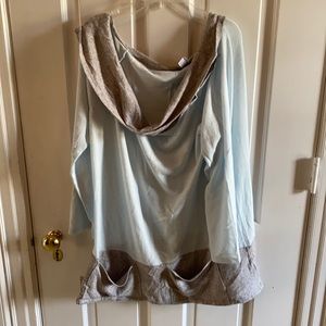 Venus xl blue gray lounge sweater off shoulder